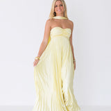 Serena Scarf Dress - Pale Yellow