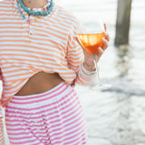 Fancy Striped Button Pants