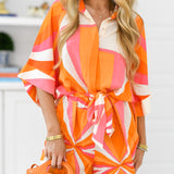 Eva Romper - Orange Multi