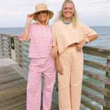 Fancy Striped Button Pants
