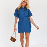 Cheyenne Denim Mini Dress - Indigo Denim