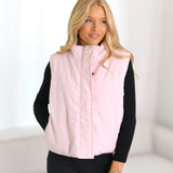 Hannah Puffer Vest - Baby Pink