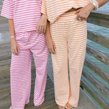 Fancy Striped Button Pants