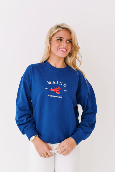 Maine Lobster Sweatshirt - Navy