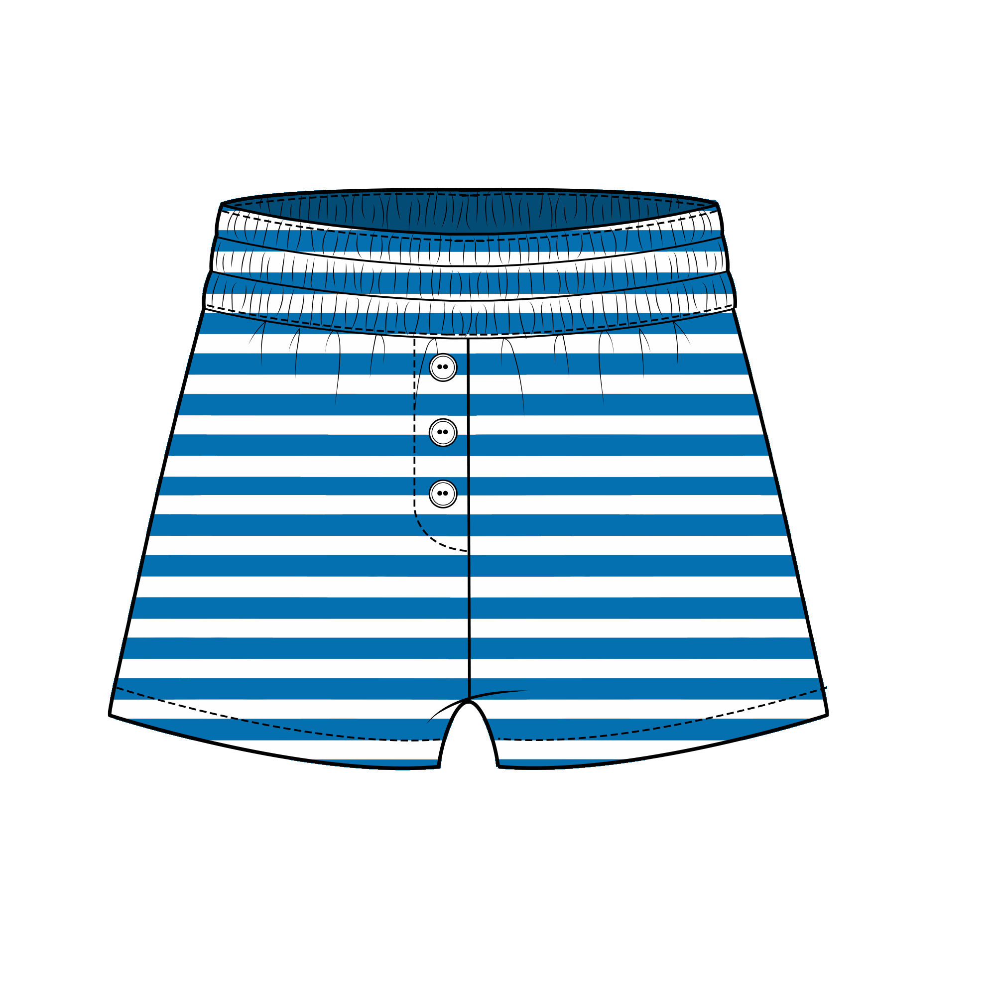 Fancy Striped Button Shorts