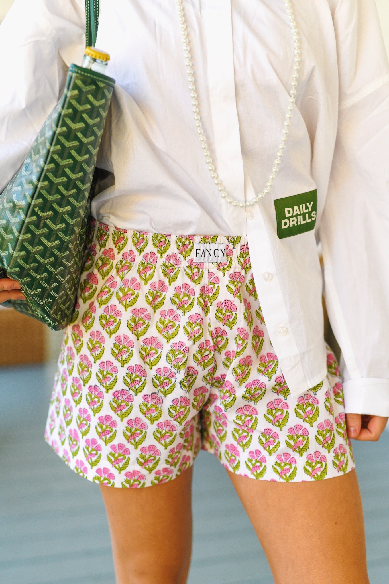 Lilly Boxer Shorts -  Pink/Green Floral