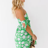 Natalie Strapless Mini Dress - Green
