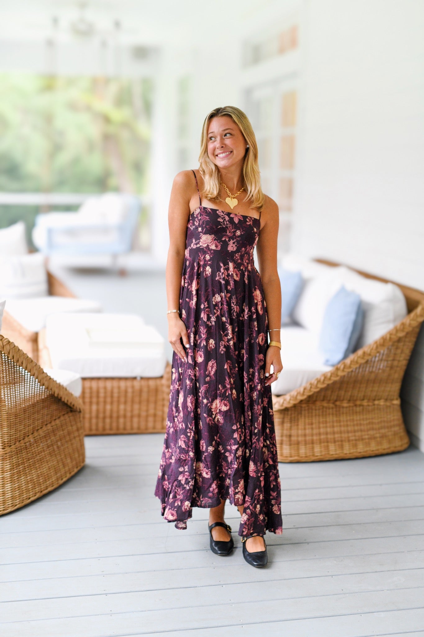 Kyla Maxi Dress - Brown Floral