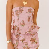 Sky Skort - Pink Floral