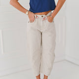 Marilyn Barrel Pants - Ecru