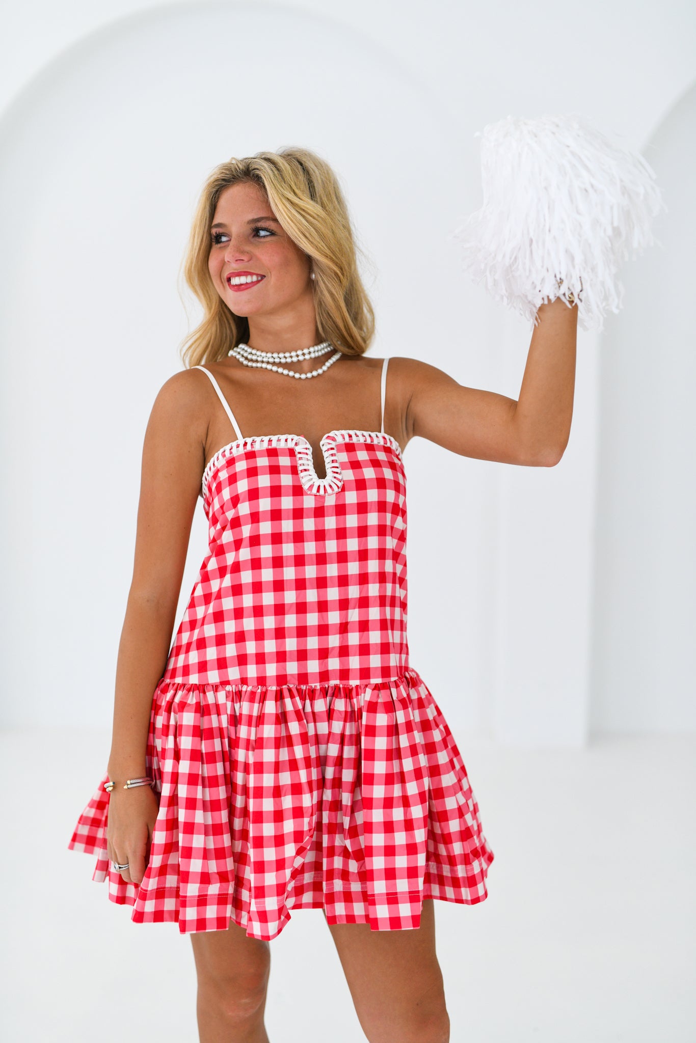 Dani Sweetheart Dress - Red Gingham