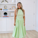Sealy Bubble Maxi Dress - Pastel Sage