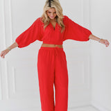 Lila Cotton Set - Red
