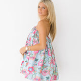 Chelsea Mini Bubble Dress - Sky Blue/Pink