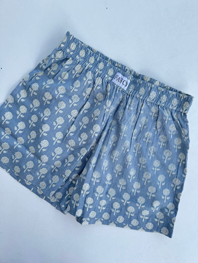 Addy Boxer Shorts - Cloudy Blue Floral