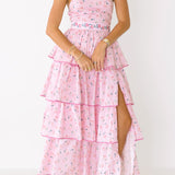 Isla Ruffle Maxi Dress - Pink