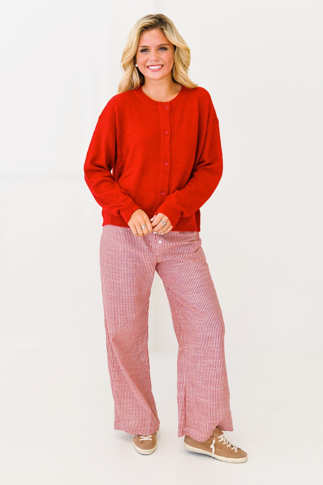 Emilia Pants - Red Gingham