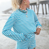 Fancy Striped Button Shorts