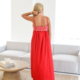 Chesney Rio Fish Maxi Dress - Red