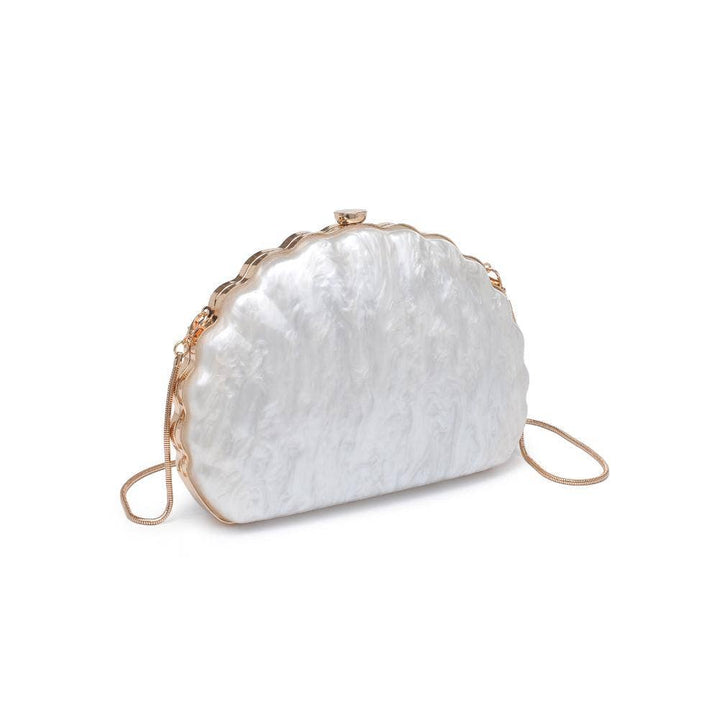 Pearla Seashell Mermaid Evening Bag: Pearl