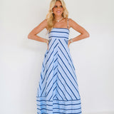 Callahan Striped Maxi Dress - Blue