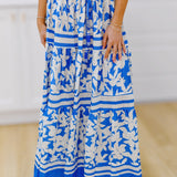 Hallie Floral Maxi Skirt - Blue