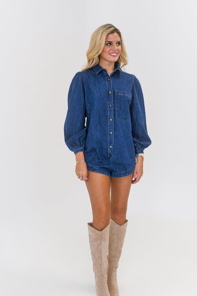 Deanna Denim Romper