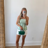 Carolina Seersucker Scalloped Top - Light Green