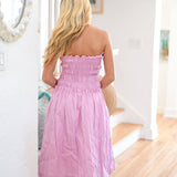 Tori Smocked Midi Dress - Orchid