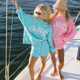 Breakers Oversized Lightweight Mockneck - Ocean Teal