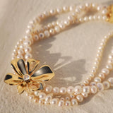 Pearl Petals Choker: Pearl with 18k Gold Plating