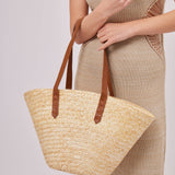 Oversized Straw Beach Bag : Natural