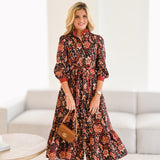 Callahan Maxi Dress - Rust