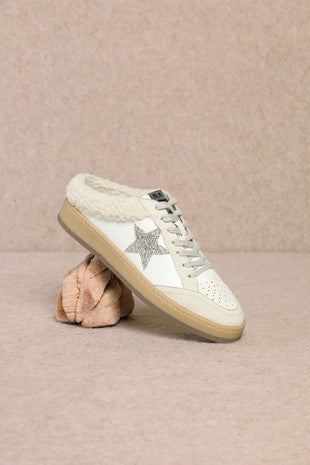 Sabot Fur Star Sneakers - White