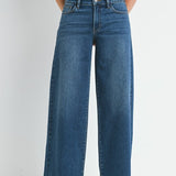 Tara Relaxed Wide Leg Jeans - Dark Denim