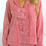 Ruthie Pajama Set - Red Striped