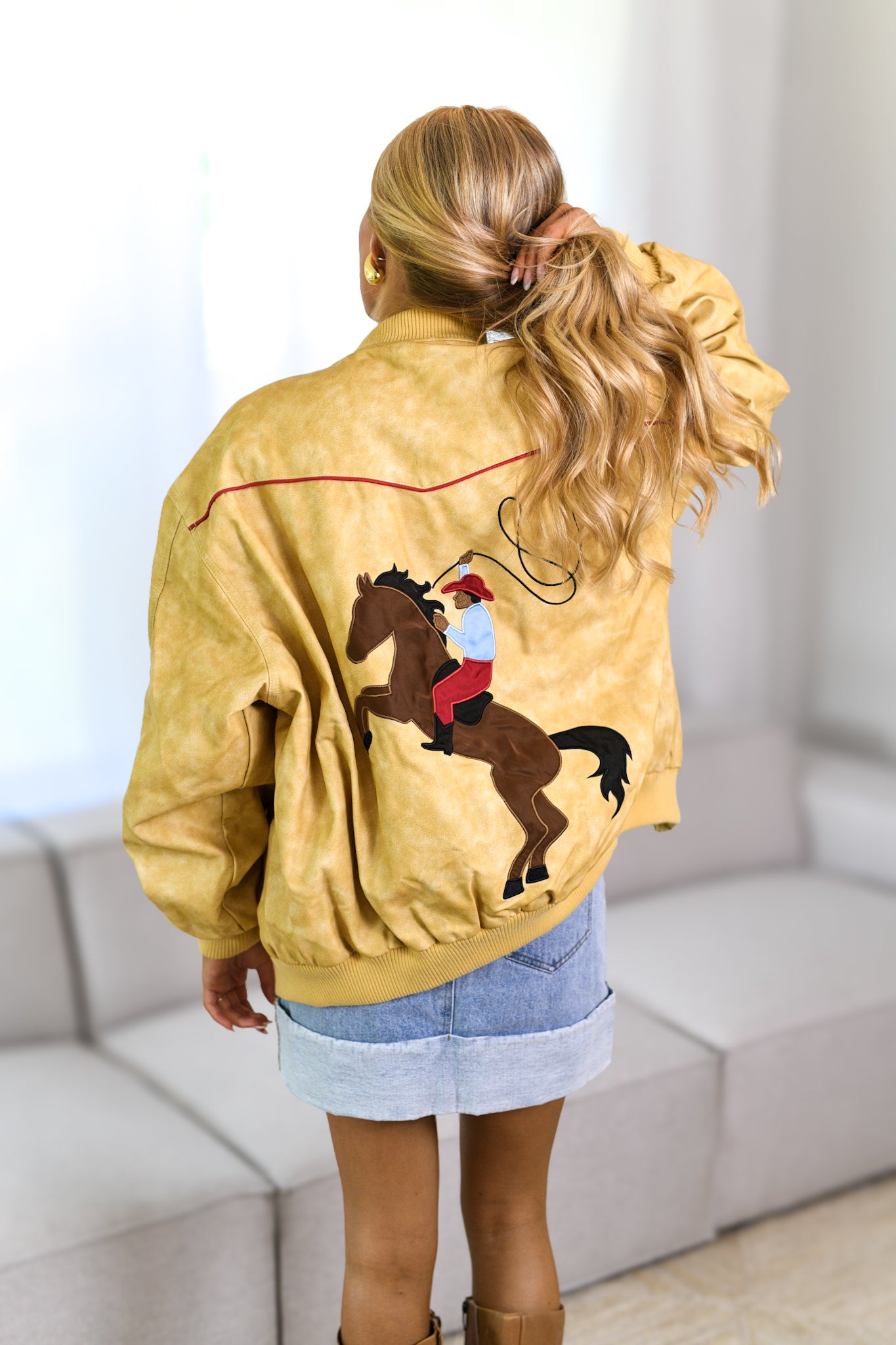 Jilly Rodeo Bomber Jacket-Butter