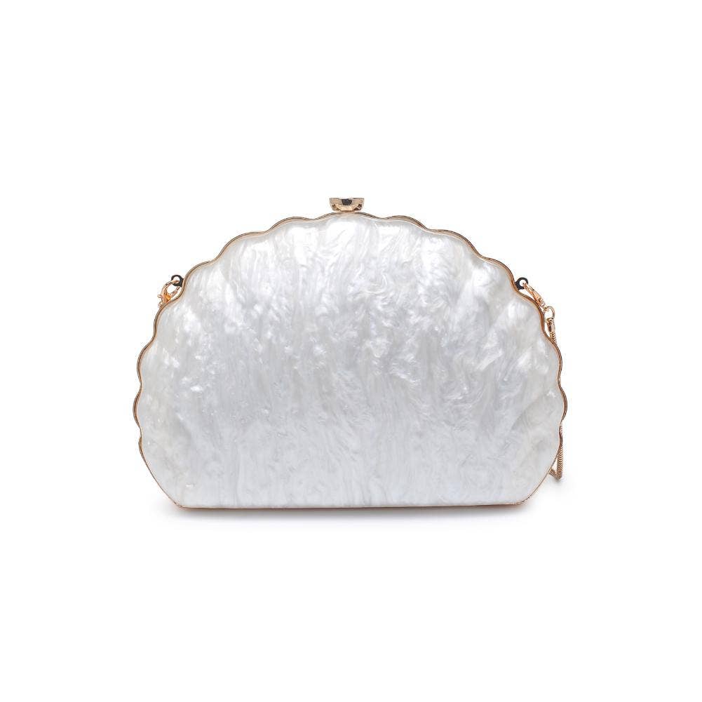 Pearla Seashell Mermaid Evening Bag: Pearl