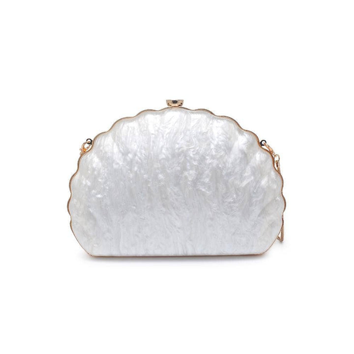 Pearla Seashell Mermaid Evening Bag: Pearl