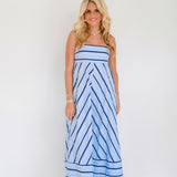 Callahan Striped Maxi Dress - Blue