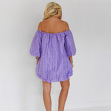 Lola Strapless Bubble Mini Dress - Purple