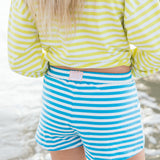 Fancy Striped Button Shorts