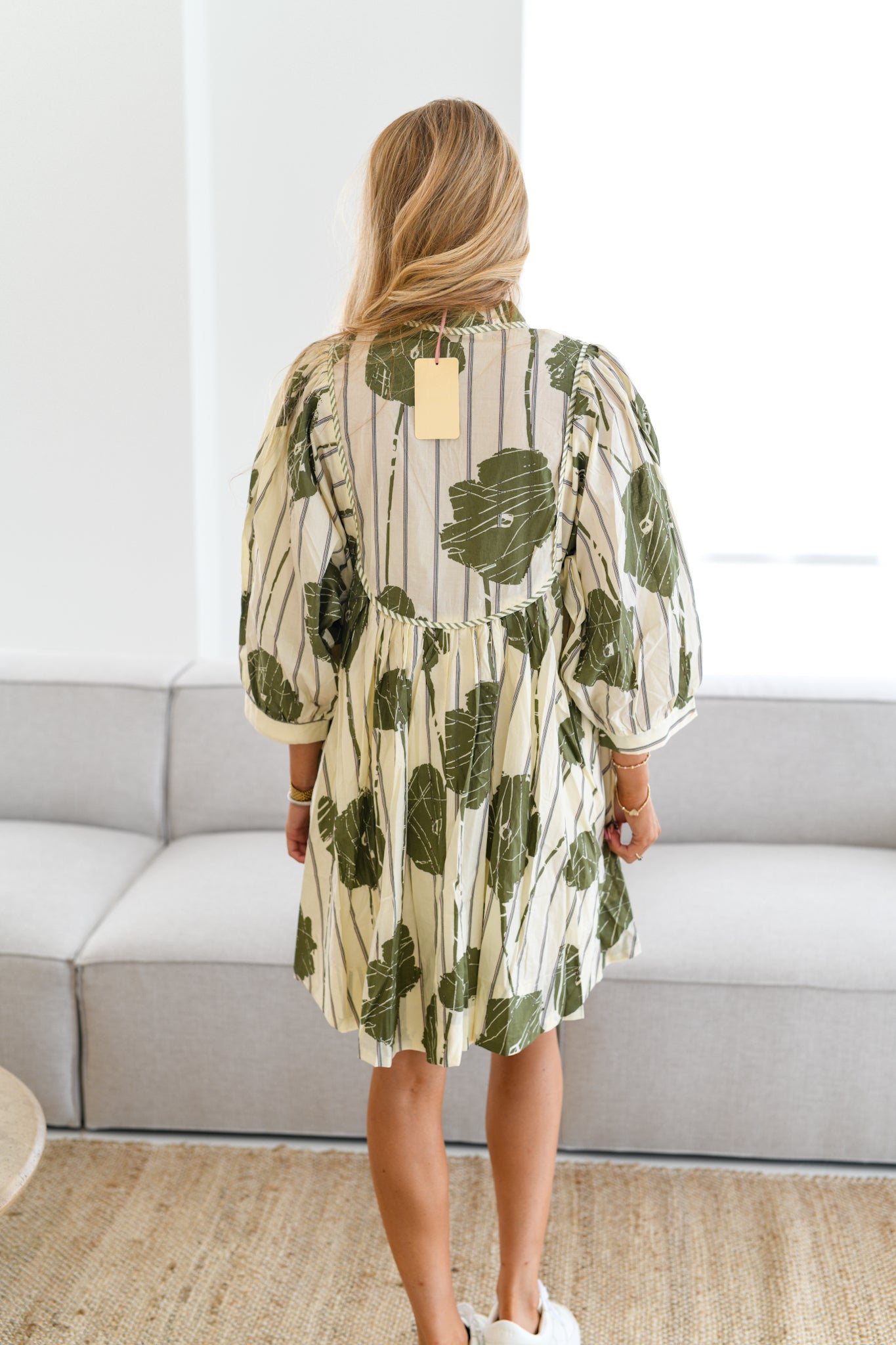 Laigan Floral Dress-Olive