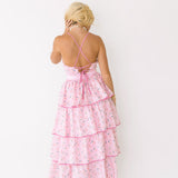 Isla Ruffle Maxi Dress - Pink