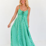 Maisey Striped Maxi Dress - Green