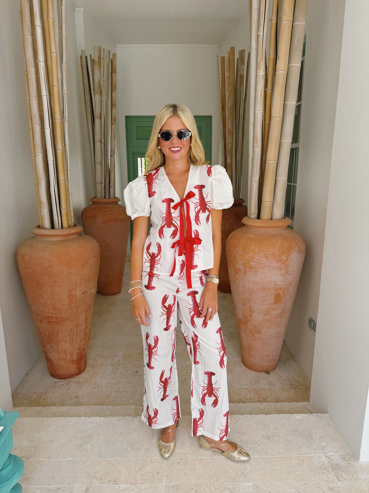 Maine Lobster Tie Top and Pants Set