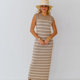 Aubrey Sweater Midi Dress - Lt.Taupe