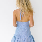 Briar Striped Denim Balloon Dress - Denim