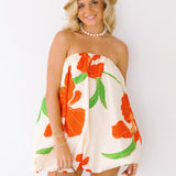 Gabby Bubble Dress - Natural Orange
