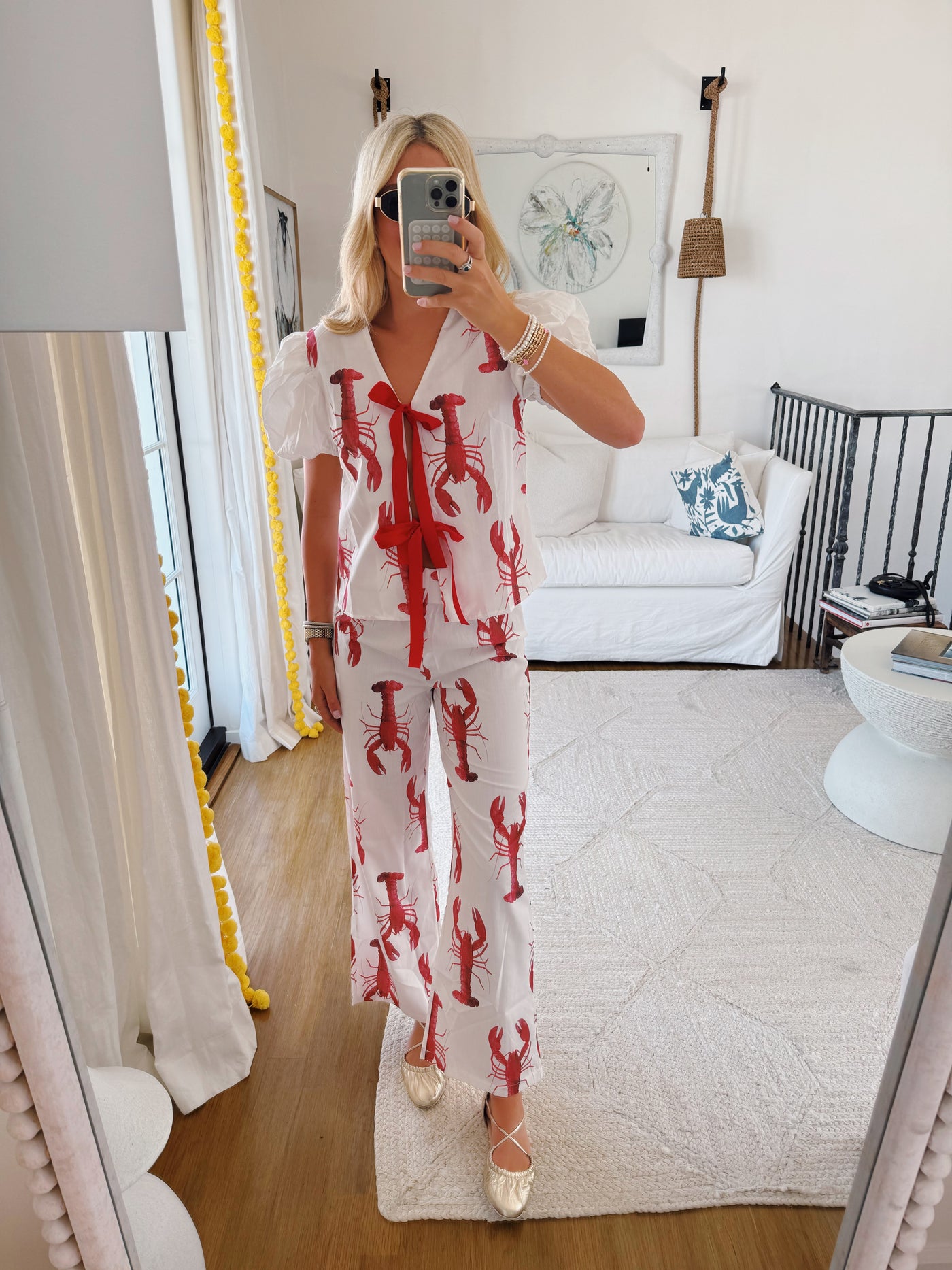 Maine Lobster Tie Top and Pants Set